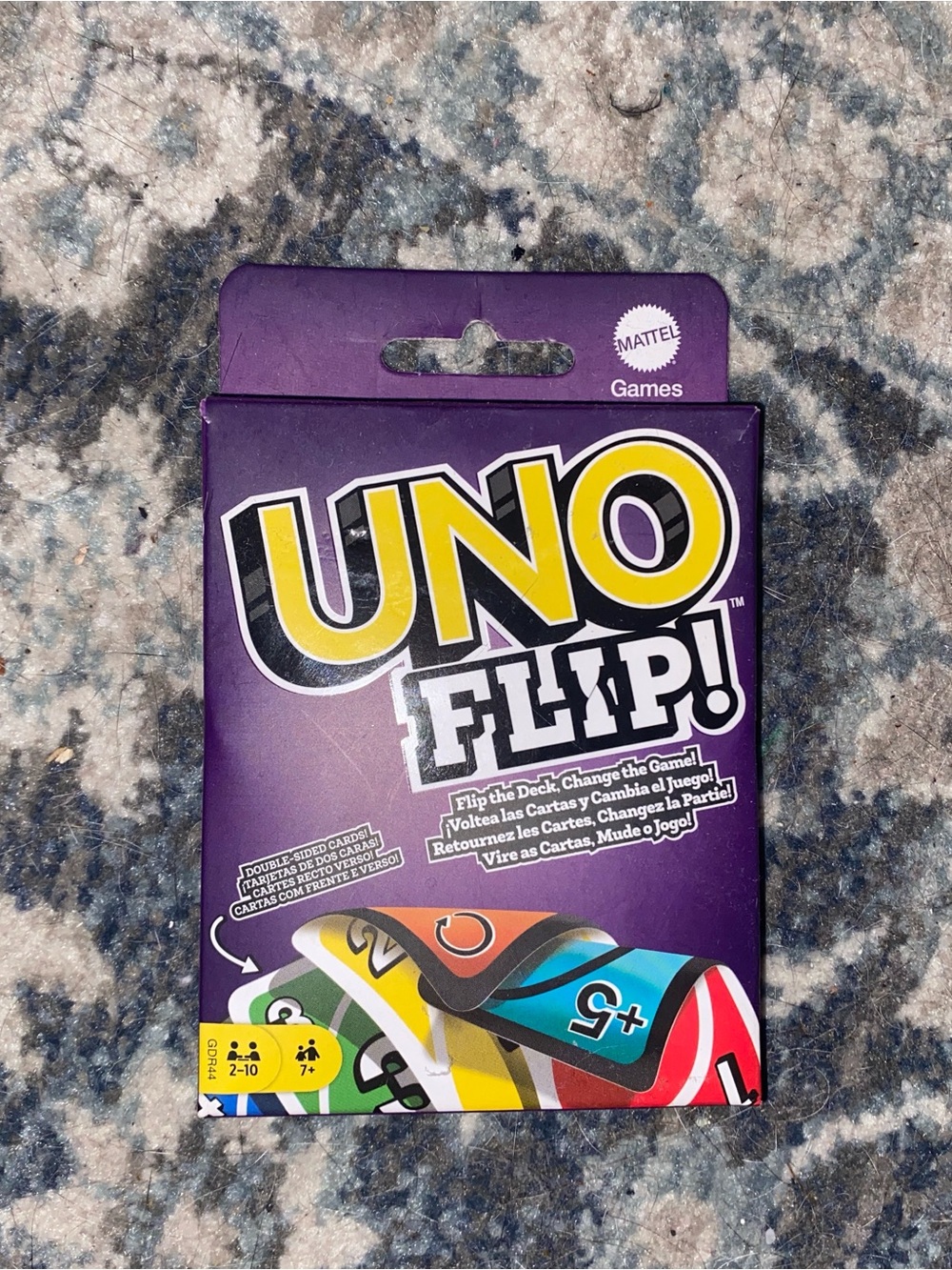 Mattel UNO Flip! Purple and Yellow Card Game